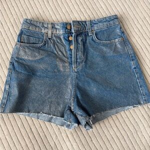 Gold Denim Zara Shorts